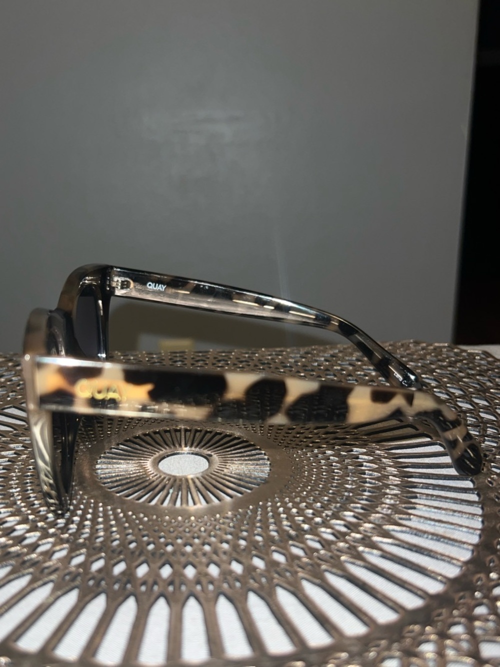 Quay Australia Tortoiseshell Sunglasses with Gradient Purple Lenses - Picture 5 of 13